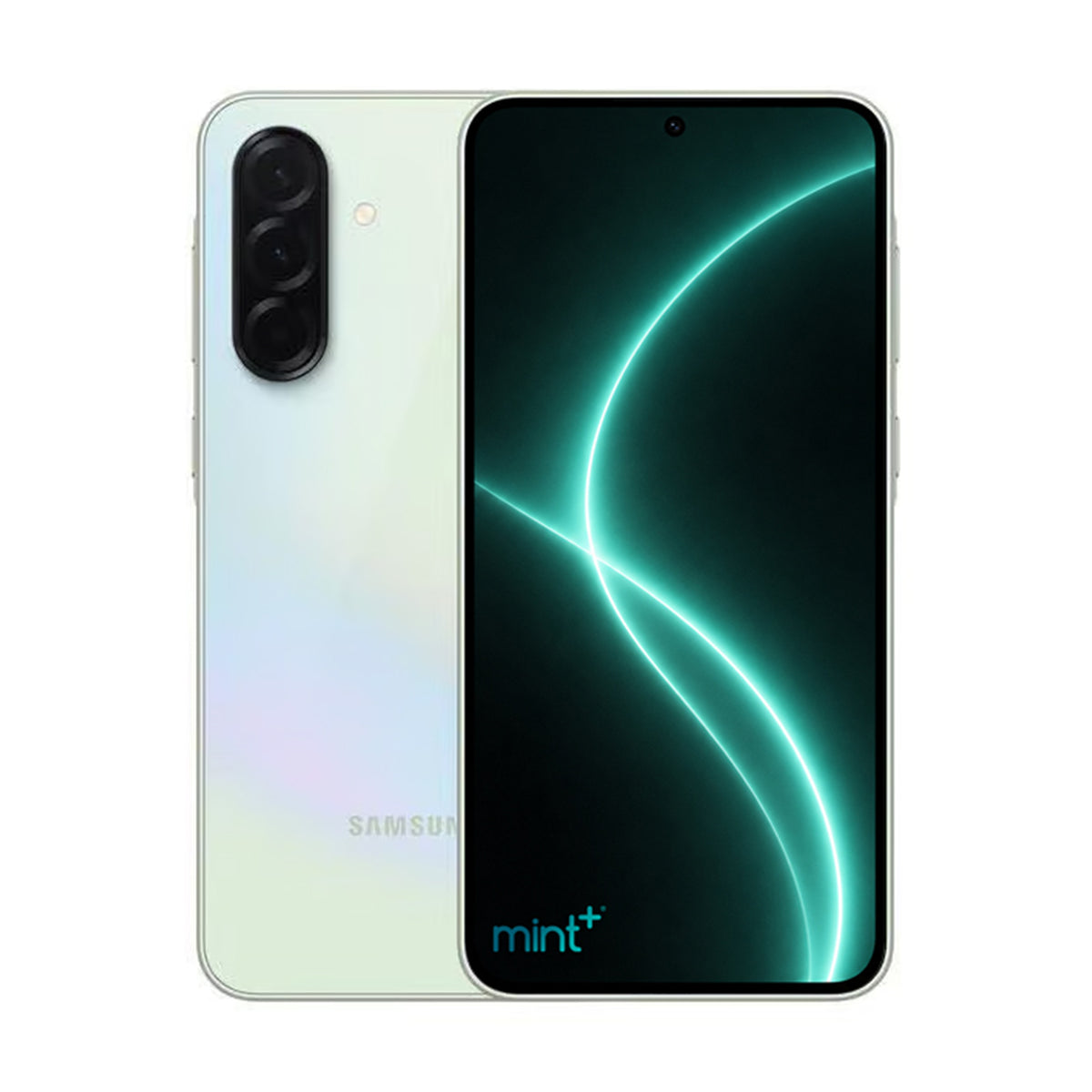 photo of Samsung Galaxy A36 lime with mint+ wallpaper