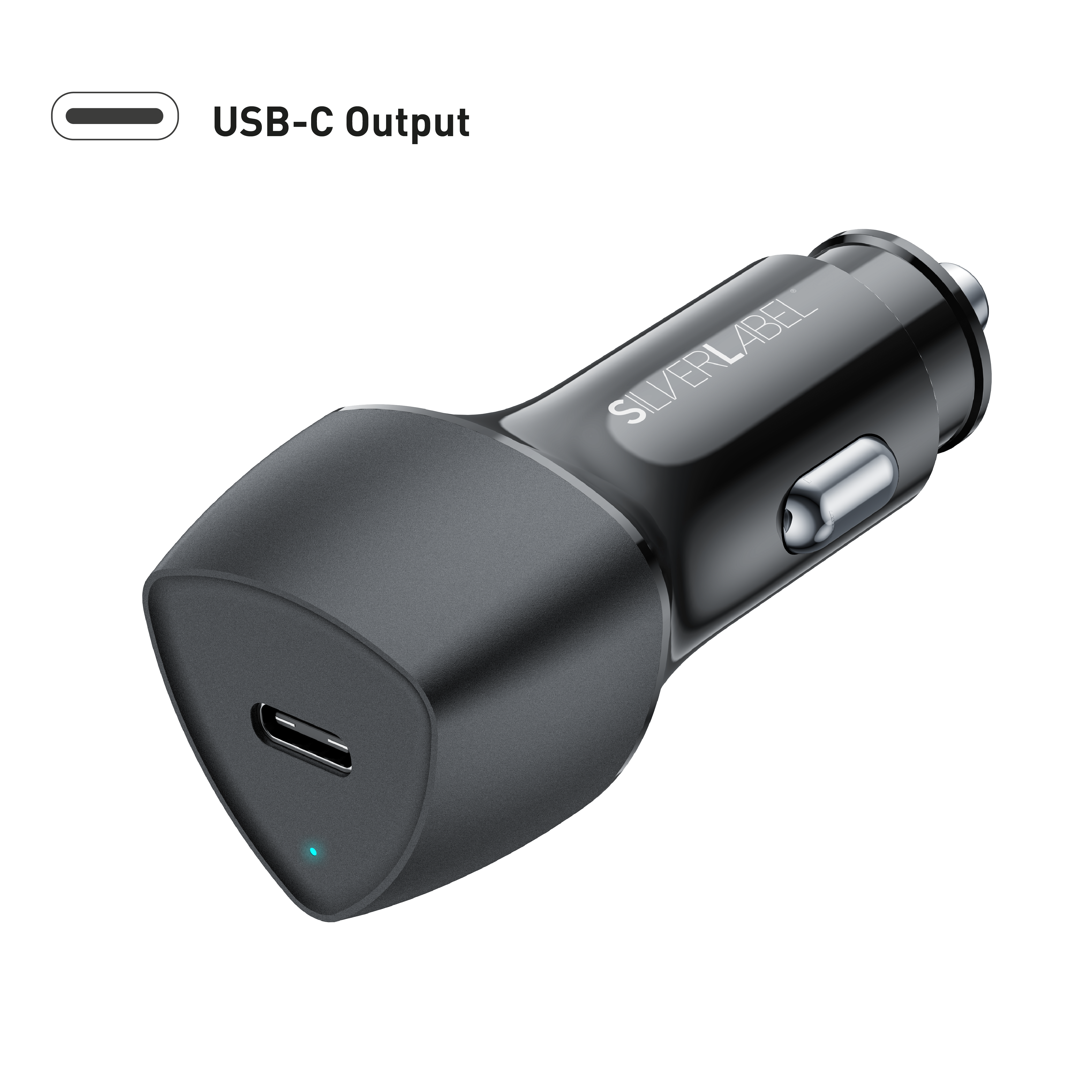 SilverLabel 20W PD Car Charger Black