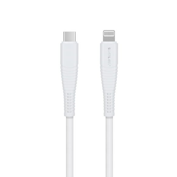 SilverLabel 3m USB-C to Lighting Cable White