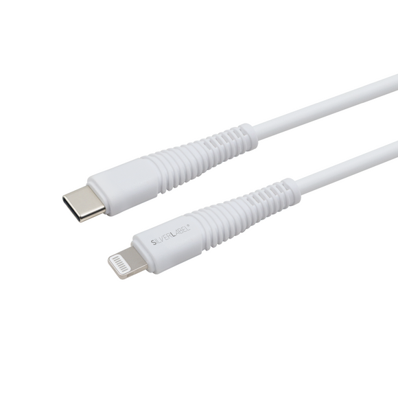 SilverLabel 3m USB-C to Lighting Cable White