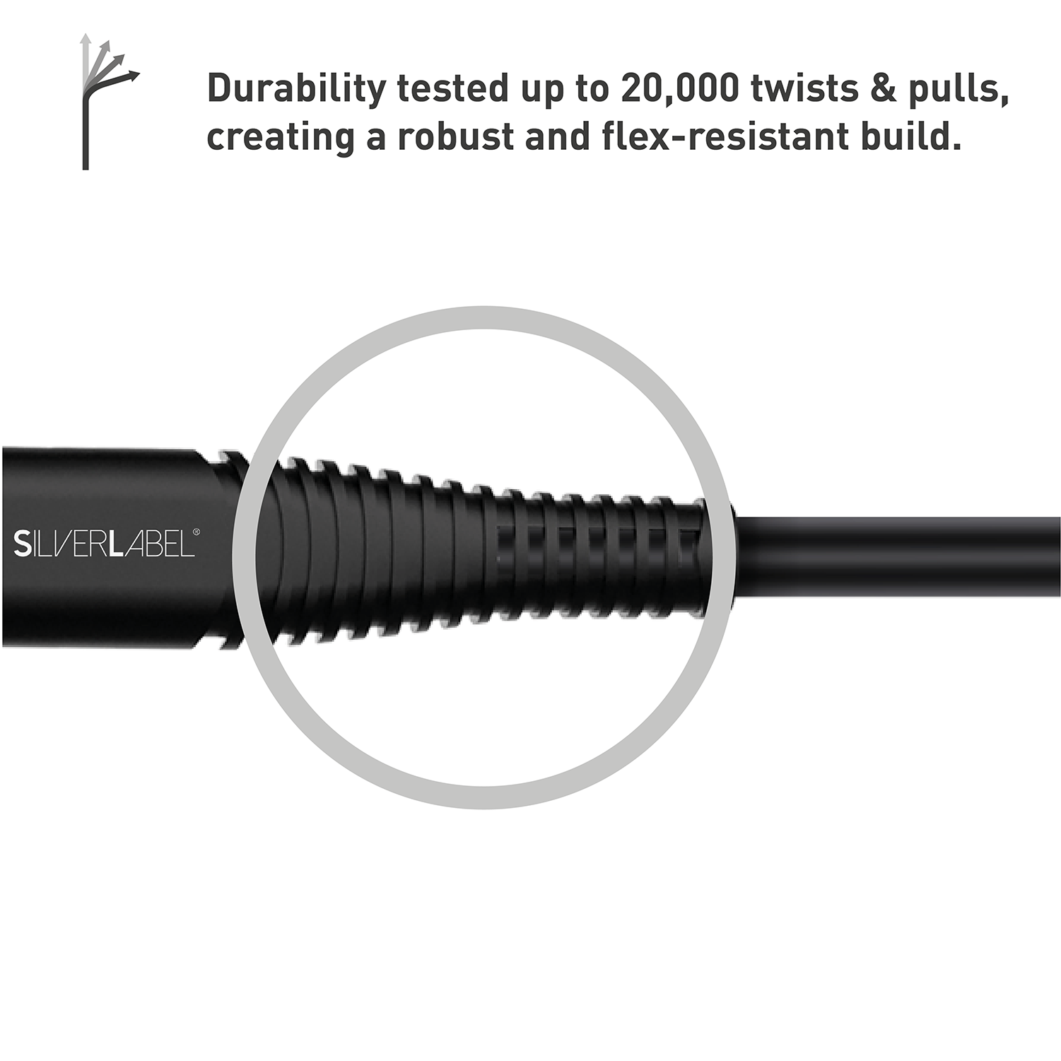 SilverLabel 3m USB-C to USB-C Cable Black 