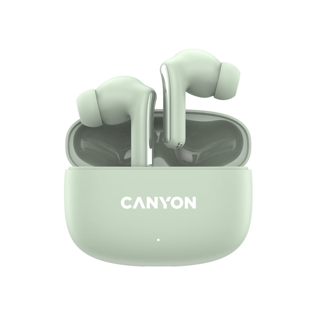 Canyon TWS-9 Electroplate Shell Earbuds Sage Green