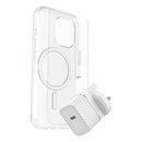 OtterBox Symmetry Clear MagSafe Cover + Premium Glass + Fast Charge Wall Charger 30W for iPhone 16-1