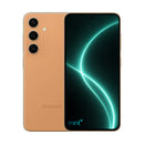photo of Samsung Galaxy S24 orange with mint+ wallpaper