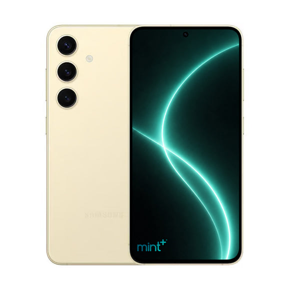 photo of Samsung Galaxy S24 plus yellow with mint+ wallpaper
