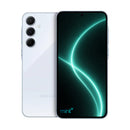 photo of Samsung Galaxy A55 blue with mint+ wallpaper