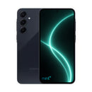 photo of Samsung Galaxy A55 dark blue with mint+ wallpaper