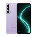 photo of Samsung Galaxy S22 plus dark purple with mint+ wallpaper
