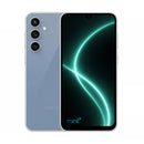 photo of Samsung Galaxy S23 FE blue with mint+ wallpaper
