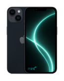 photo iPhone 14 Plus black with mint+ wallpaper