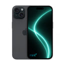 Photo of iPhone 15 plus black with mint+ wallpaper