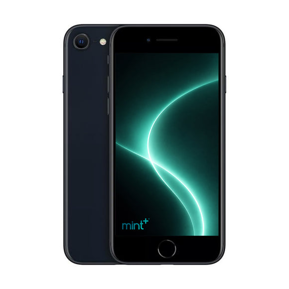 Photo of iPhone SE 3 black with mint+ wallpaper