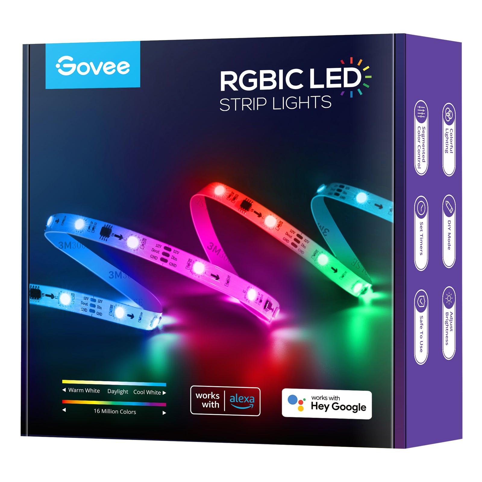 Govee RGBIC 5M LED Light Strip - White - 0